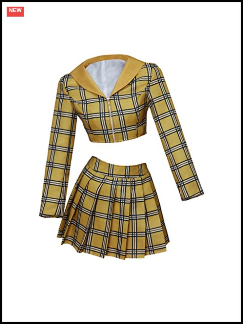 90s Plaid Skirt & Blazer Set Costume for Women Adult Plus Size